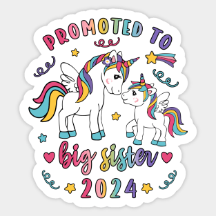 Big Sister Promoted To Big Sister 2024 Girls Gift Sticker